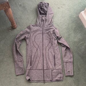 Lululemon Gray Hooded Zip-Up Jacket